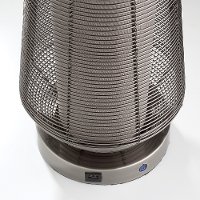 Chrome Wireless Speaker Table Lamp with LED and USB - Connor-3