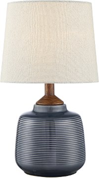 17 Inch Blue Ceramic Table Lamp - Lismore