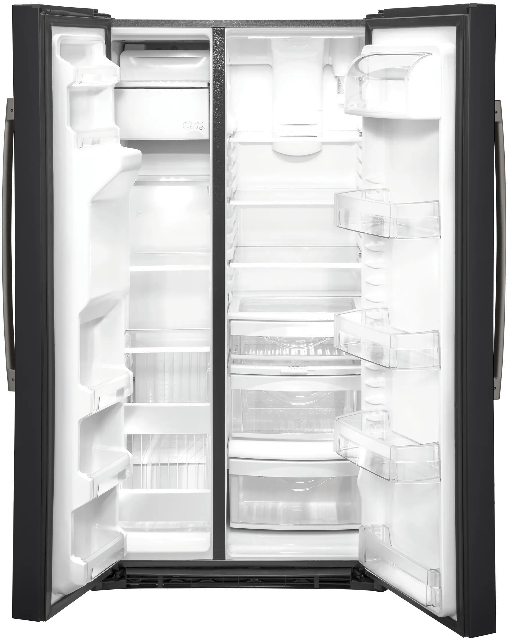GZS22IENDS GE 21.8 cu ft Side by Side Refrigerator - Counter Depth Black Slate-4