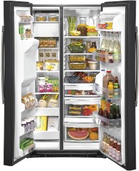 GZS22IENDS GE 21.8 cu. ft. Side by Side Counter Depth Refrigerator - 36 Inch Black-3