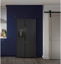 GZS22IENDS GE 21.8 cu. ft. Side by Side Counter Depth Refrigerator - 36 Inch Fingerprint Resistant Black Slate-6