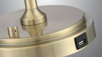 Brushed Gold Banker Desk Lamp with Black Shade - Caileb-3