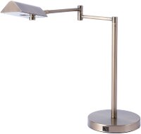 Chrome Metal LED Desk Lamp with USB - Pharma