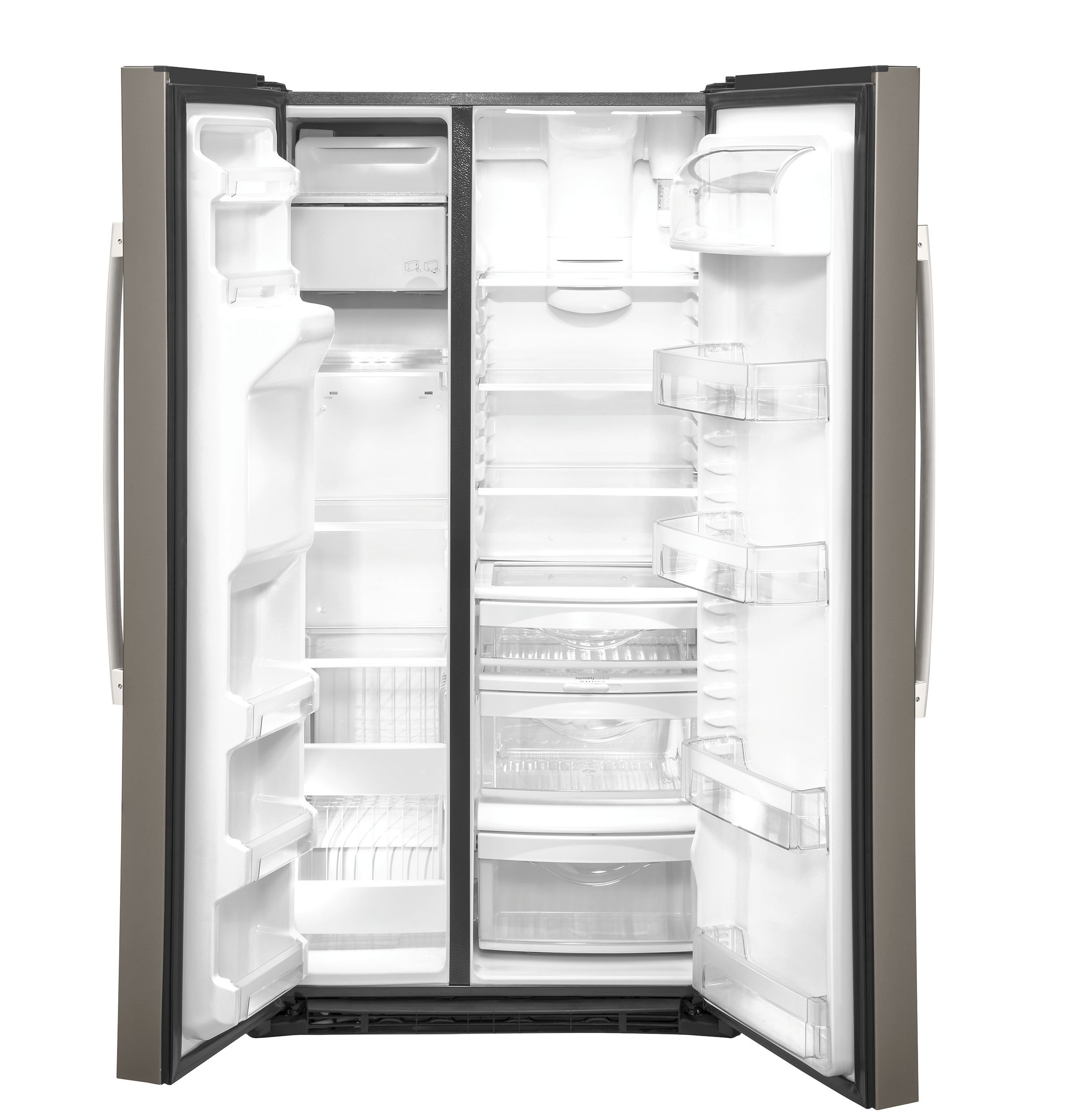 GZS22IMNES GE 21.8 cu. ft. Side by Side Counter Depth Refrigerator - 36 Inch Black Stainless Steel-4