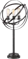Industrial Open Metal Black Table Lamp - Orbiton