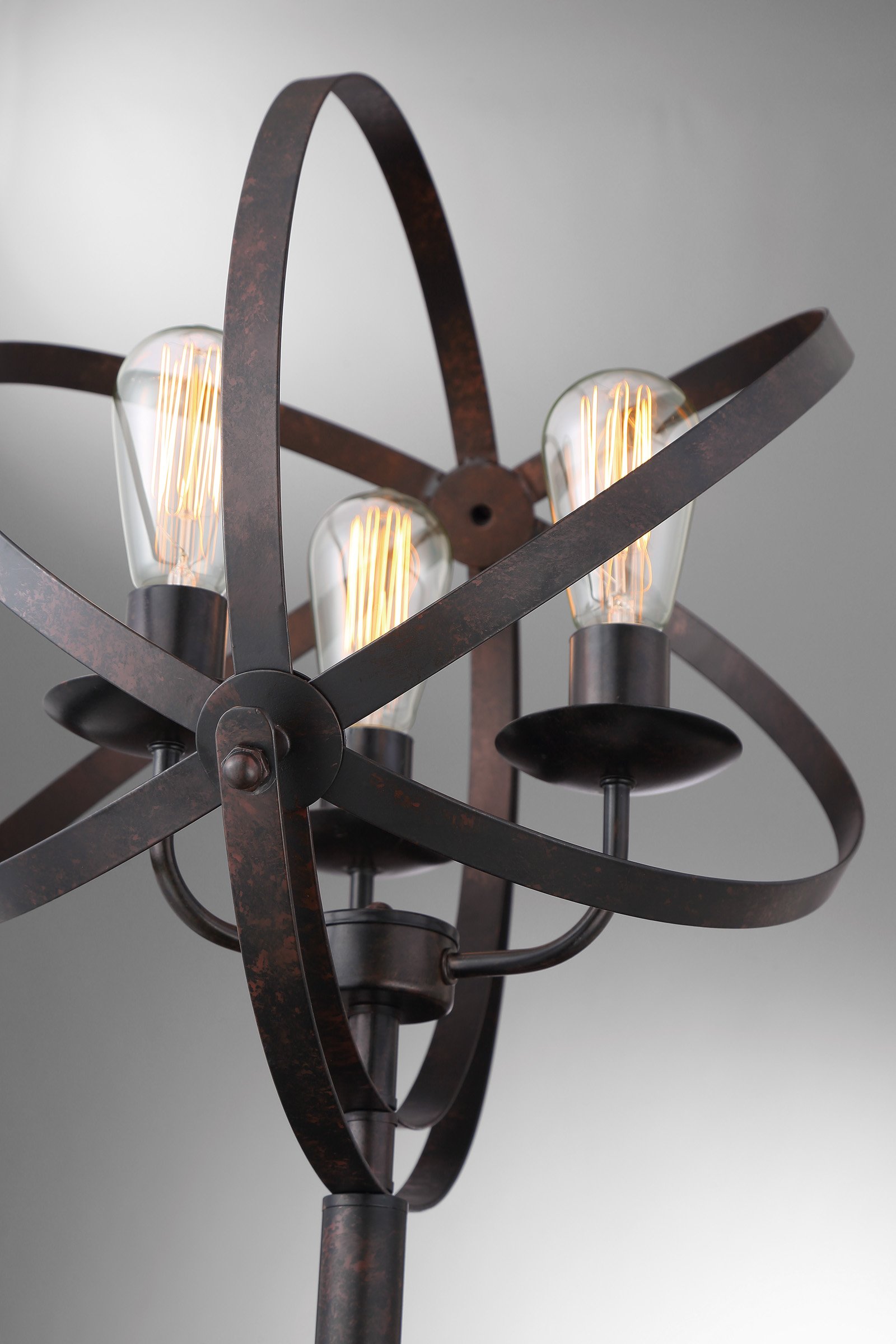 Industrial Open Metal Black Table Lamp - Orbiton-2