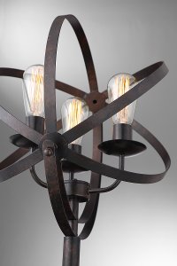 Industrial Open Metal Black Table Lamp - Orbiton-2