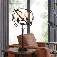Industrial Open Metal Black Table Lamp - Orbiton-3