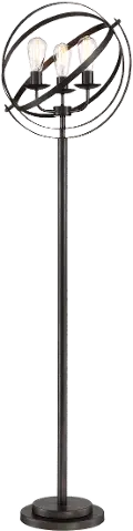 Industrial Open Metal Black Floor Lamp - Orbiton