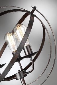 Industrial Open Metal Black Floor Lamp - Orbiton-2