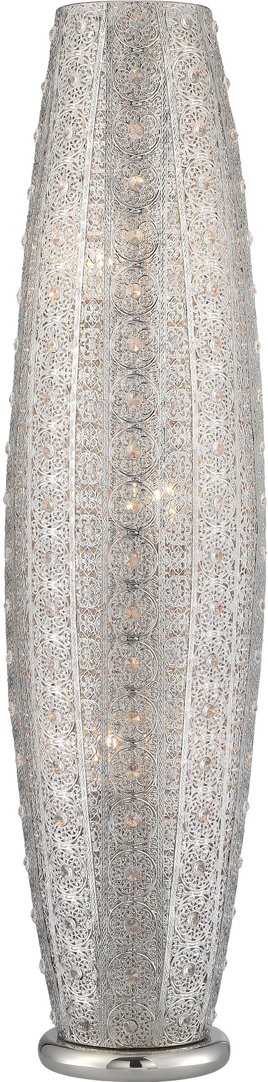 Modern Polished Nickel Metal Floor Lamp - Masura-1