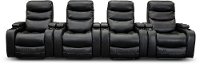 Black 4 Piece Power Home Theater Seating - Cinema