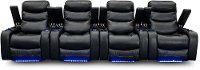 Black 4 Piece Power Home Theater Seating - Cinema-4