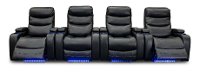 Black 4 Piece Power Home Theater Seating - Cinema-5