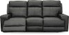 Space Gray Leather-Match Power Reclining Sofa - Solana