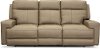 Moon Tan Leather-Match Power Reclining Sofa - Solana