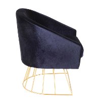 CH-CNRY-AU+BU Royal Blue Velvet Contemporary Tub Chair - Canary-2