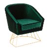 CH-CNRY-AU+GN Emerald Green Velvet Contemporary Tub Chair - Canary