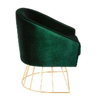 CH-CNRY-AU+GN Emerald Green Velvet Contemporary Tub Chair - Canary-2