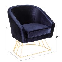 CH-CNRY-AU+GN Emerald Green Velvet Contemporary Tub Chair - Canary-4
