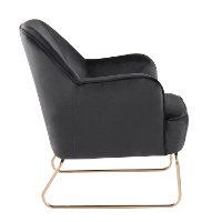 CHR-DANIELLASL-AUBK Black Velvet Contemporary Accent Chair - Campania-2