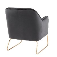 CHR-DANIELLASL-AUBK Black Velvet Contemporary Accent Chair - Campania-3