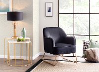 CHR-DANIELLASL-AUBK Black Velvet Contemporary Accent Chair - Campania-4
