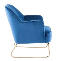 CHR-DANIELLASL-AUBU Blue Velvet Contemporary Accent Chair - Campania-2