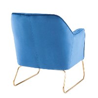 CHR-DANIELLASL-AUBU Blue Velvet Contemporary Accent Chair - Campania-3