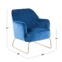 CHR-DANIELLASL-AUGN Green Velvet Contemporary Accent Chair - Campania-4