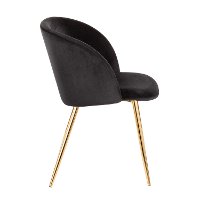 CH-FRAN-AU+BK2 Black Velvet Contemporary Chairs (Set of 2) - Luna-2