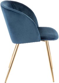 CH-FRAN-AU+BU2 Blue Velvet Contemporary Chairs (Set of 2) - Luna-2
