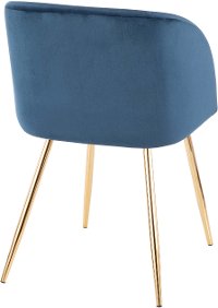 CH-FRAN-AU+BU2 Blue Velvet Contemporary Chairs (Set of 2) - Luna-3