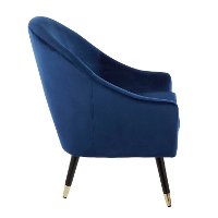 CHR-MATSE-BK+BU Blue Velvet Contemporary Accent Chair - Matisse-2