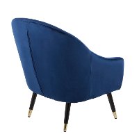 CHR-MATSE-BK+BU Blue Velvet Contemporary Accent Chair - Matisse-3