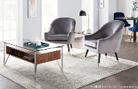 CHR-MATSE-BK+SV Silver Velvet Contemporary Accent Chair - Matisse-2