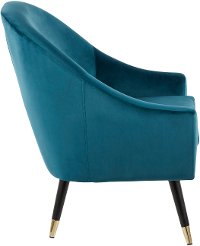 CHR-MATSE-BK+TL Teal Velvet Contemporary Accent Chair - Matisse-2