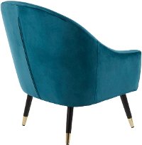 CHR-MATSE-BK+TL Teal Velvet Contemporary Accent Chair - Matisse-3