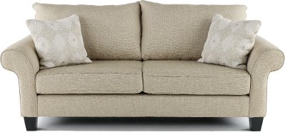 Casual Linen Beige Sofa - Conrad