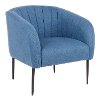 CHR-RENEE-BKBU Blue Fabric Modern Accent Chair - Renee