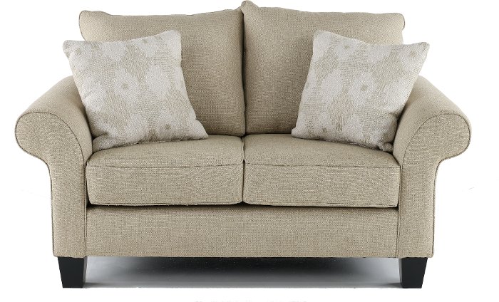 Conrad Casual Linen Beige Loveseat