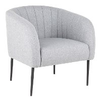 CHR-RENEE-BKGY Gray Fabric Modern Accent Chair - Renee-2