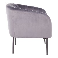 CHR-RENEE-BKVGY Gray Velvet Modern Accent Chair - Renee-2