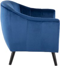 CHR-RCKWLV-BU Blue Velvet Contemporary Accent Chair - Rockwell-2