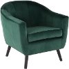 CHR-RCKWLV-GN Green Velvet Contemporary Accent Chair - Rockwell