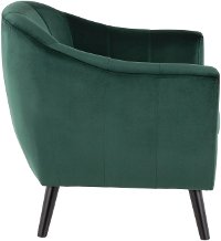 CHR-RCKWLV-GN Green Velvet Contemporary Accent Chair - Rockwell-2