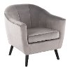 CHR-RCKWLV-SV Silver Velvet Contemporary Accent Chair - Rockwell