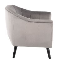 CHR-RCKWLV-SV Silver Velvet Contemporary Accent Chair - Rockwell-2