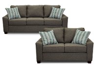 Contemporary Gray 2 Piece Living Room Set - Paxton