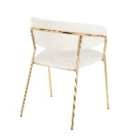 CH-TANIA-AU+W2 White Velvet and Gold Glam Chairs (Set of 2) - Tania-3
